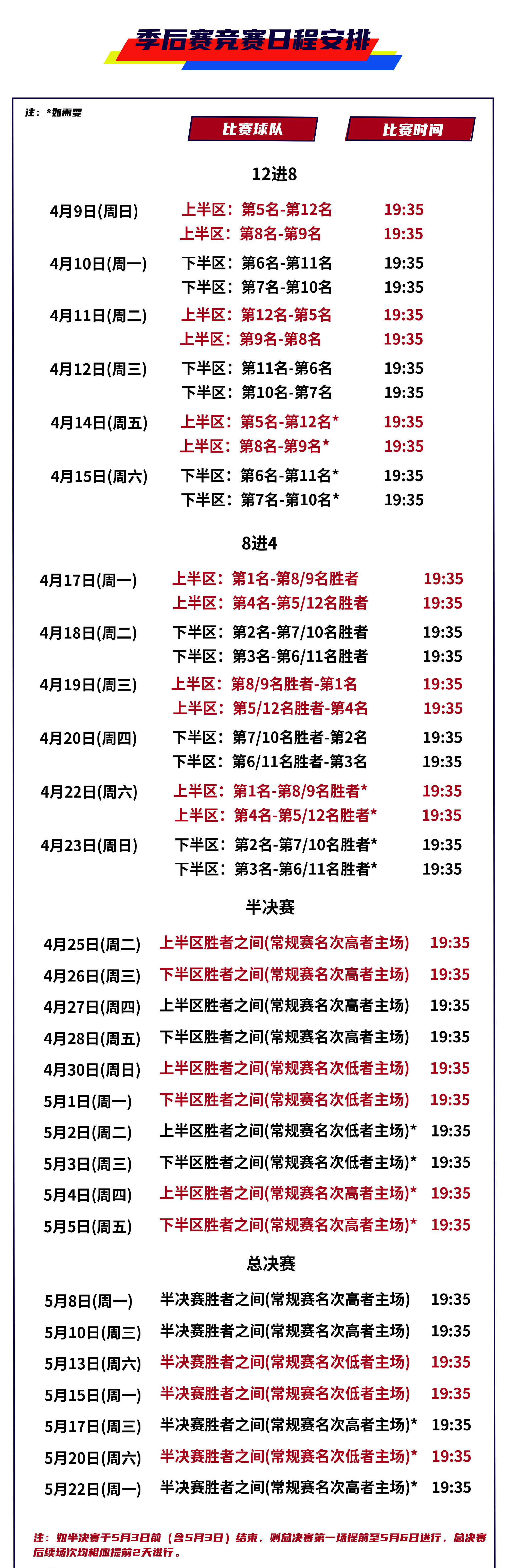 球队发布了未来几场比赛的日程安排